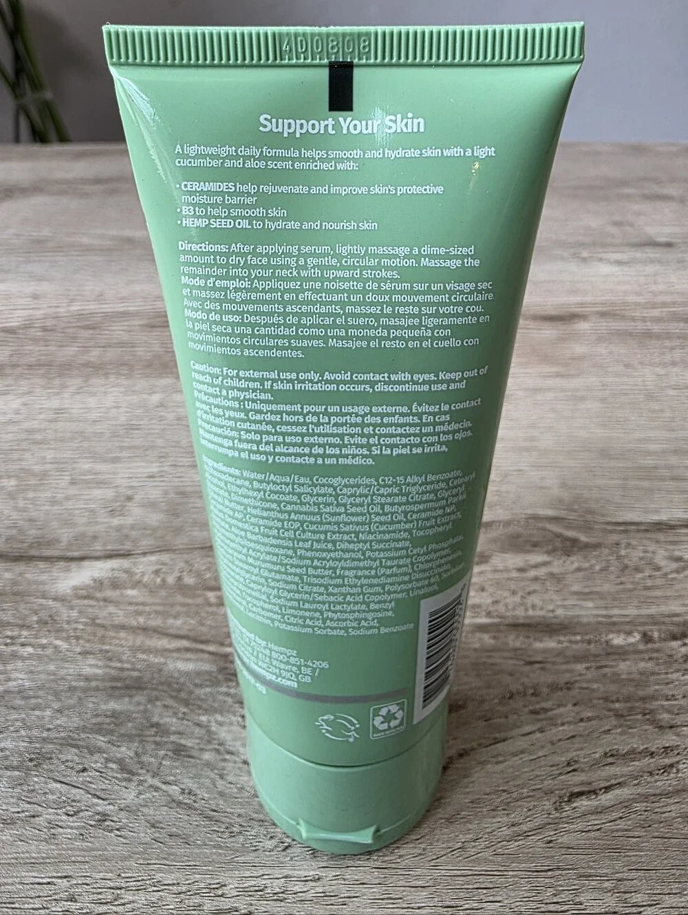 HEMPZ Smoothing Day Moisturizer Cucumber & Aloe Ceramides + B3 3 oz Sealed